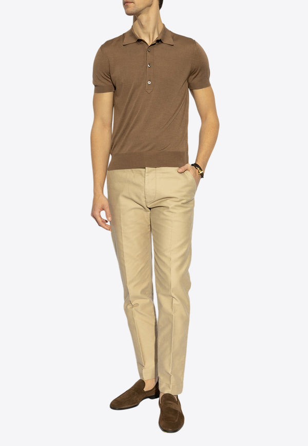 Tom Ford Straight-Leg Chino Pants Beige SHL014 FMC171S25-JB255