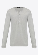 Tom Ford Long-Sleeved Pajama T-shirt Gray T4M151040 0-020