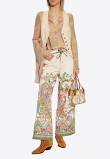 Etro V-neck Linen Vest Cream WRDA0006 99TTE36-S9820