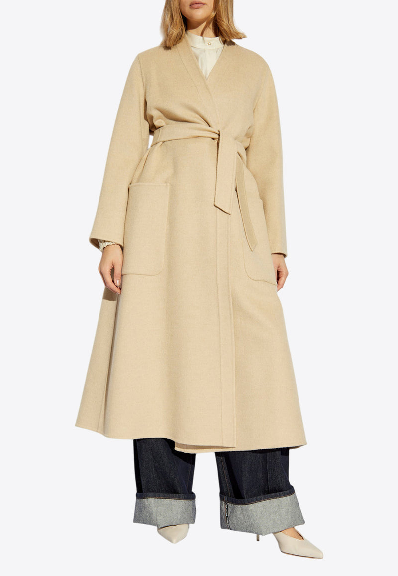 Max Mara Vezzoso Long Wool Coat Beige VEZZOSO 2511011071-002