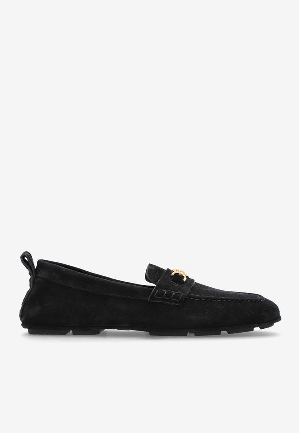 Versace Villa Suede Loafers Black 1017072 1A09892-1B00V