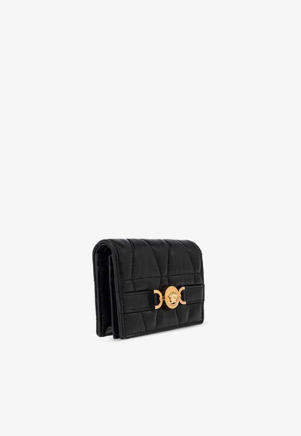 Versace Medusa 
95 Quilted Bi-Fold Wallet Black 1016596 1A12975-1B00V