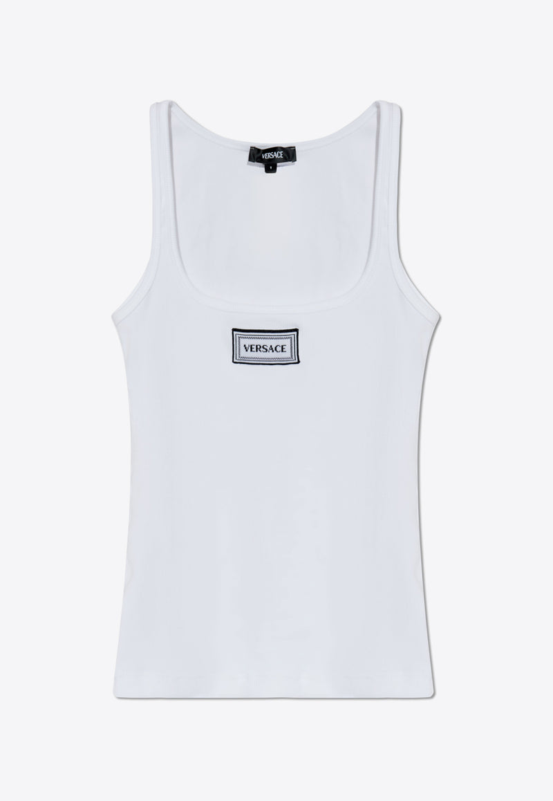 Versace Logo Tag Tank Top White 1018095 1A12908-1W010