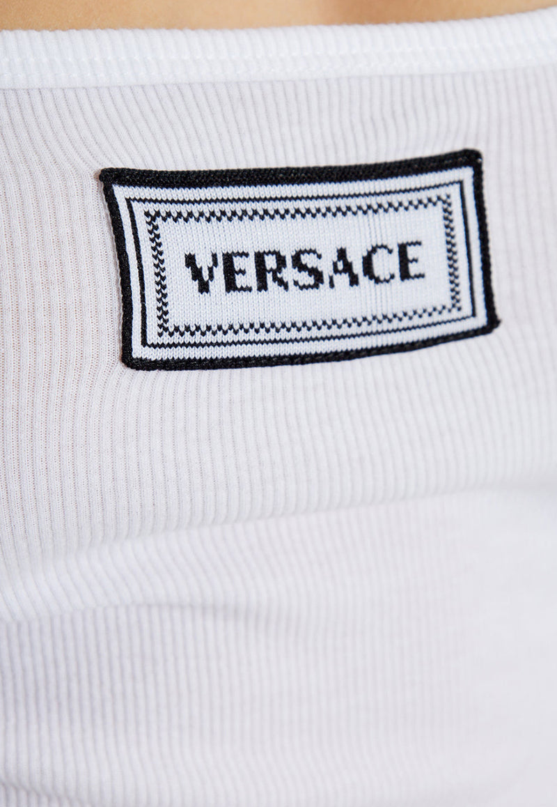 Versace Logo Tag Tank Top White 1018095 1A12908-1W010