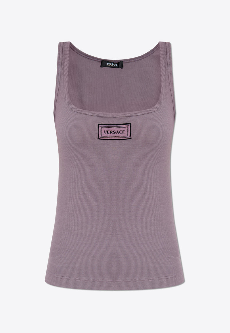 Versace Logo Tag Tank Top Purple 1018095 1A12908-1LH90