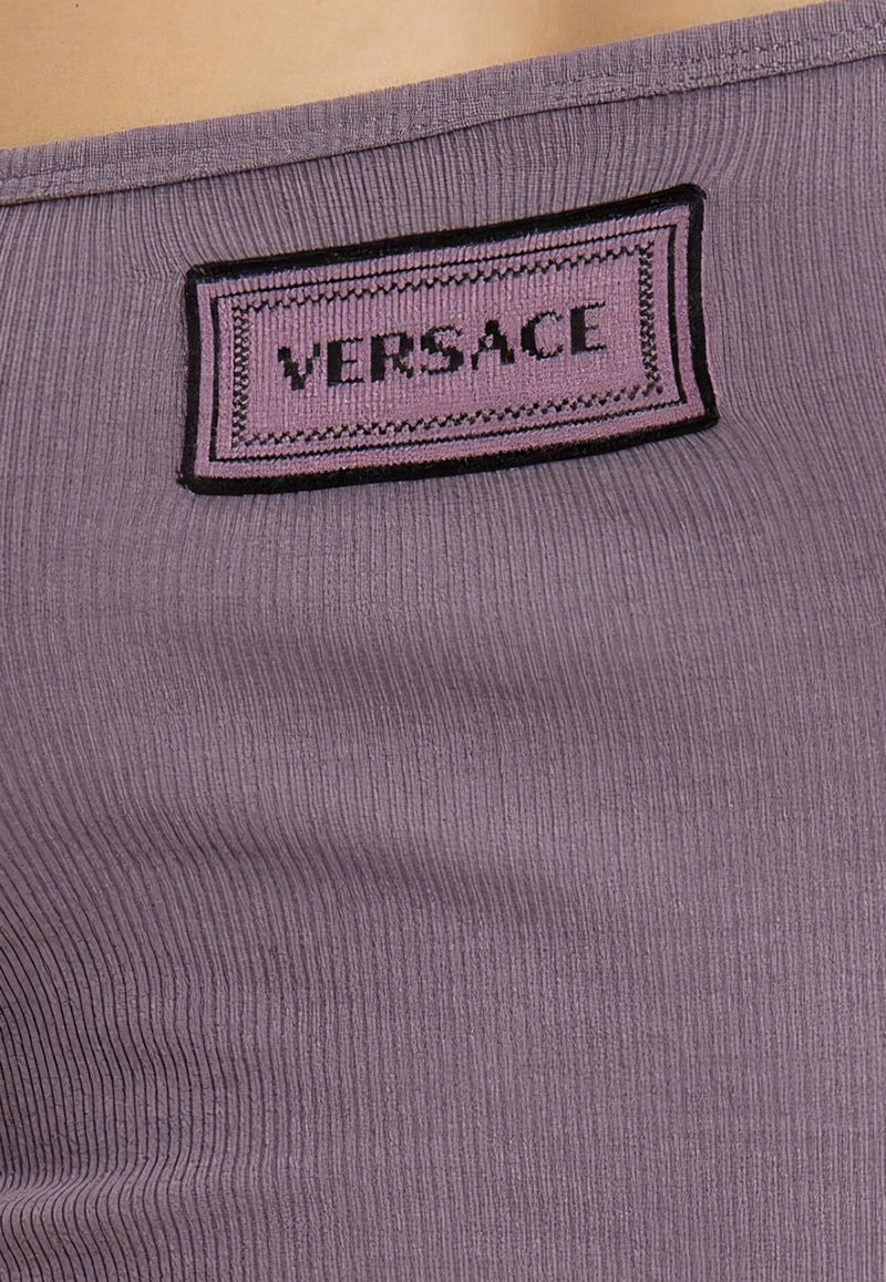 Versace Logo Tag Tank Top Purple 1018095 1A12908-1LH90