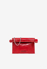 Jacquemus Le Petite Pochette Rond Clutch Red 241BA392 3238-470