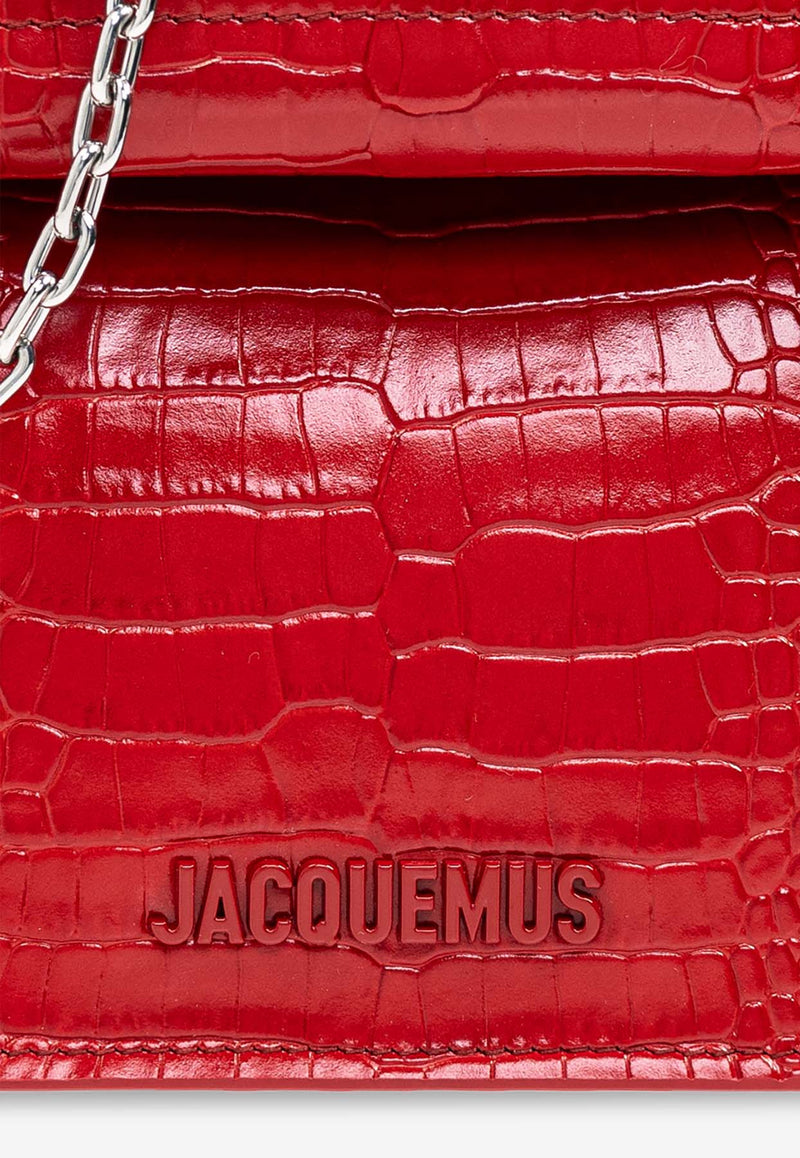 Jacquemus Le Petite Pochette Rond Clutch Red 241BA392 3238-470