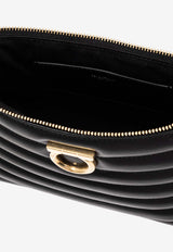 Salvatore Ferragamo Mini Wavy Quilted Leather Shoulder Bag Black 220821 MINI BAG 780254-NERO