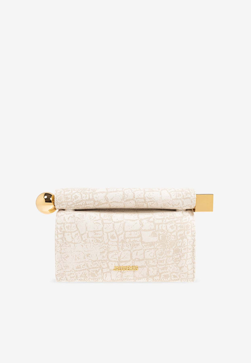 Jacquemus La Pochette Rond Clutch Bag Cream 233BA356 1731-1JK