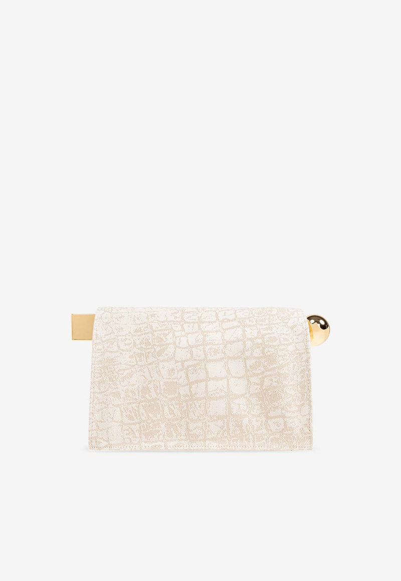 Jacquemus La Pochette Rond Clutch Bag Cream 233BA356 1731-1JK