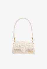 Jacquemus Le Petit Bambino Croc-Embossed Shoulder Bag Cream 241BA388 1731-1JK