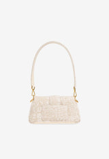 Jacquemus Le Petit Bambino Croc-Embossed Shoulder Bag Cream 241BA388 1731-1JK