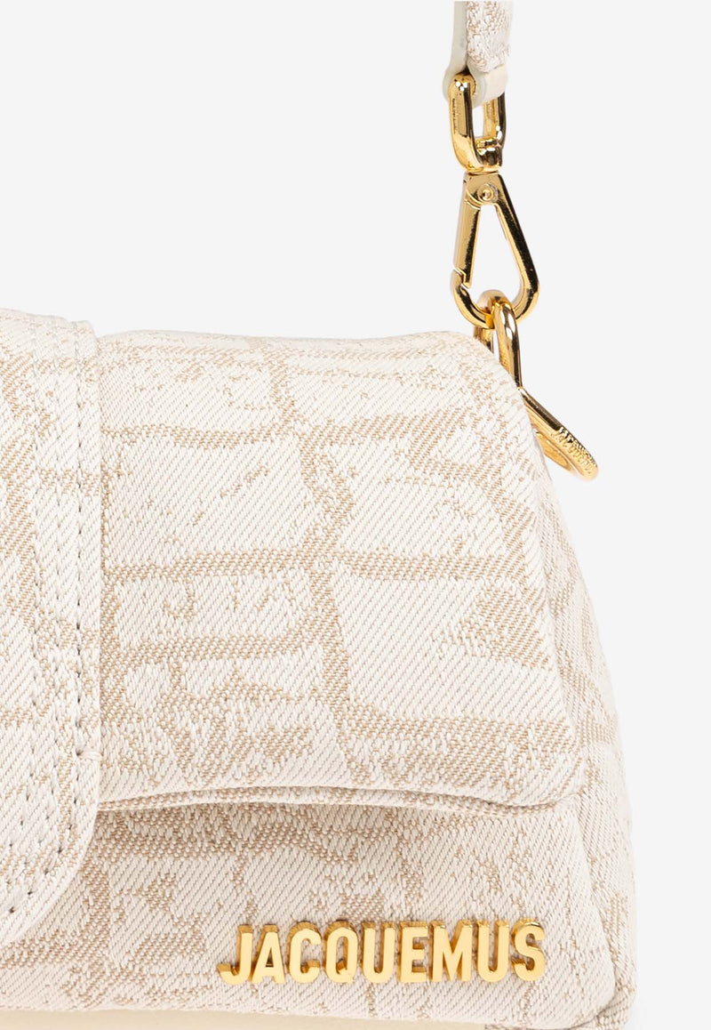 Jacquemus Le Petit Bambino Croc-Embossed Shoulder Bag Cream 241BA388 1731-1JK