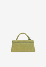 Jacquemus Le Chiquito Long Handbag in Lizard-Embossed Leather Green 233BA326 3235-550