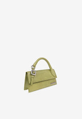 Jacquemus Le Chiquito Long Handbag in Lizard-Embossed Leather Green 233BA326 3235-550