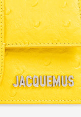 Jacquemus Le Bambino Ostrich-Embossed Leather Handbag Yellow 213BA006 3234-250