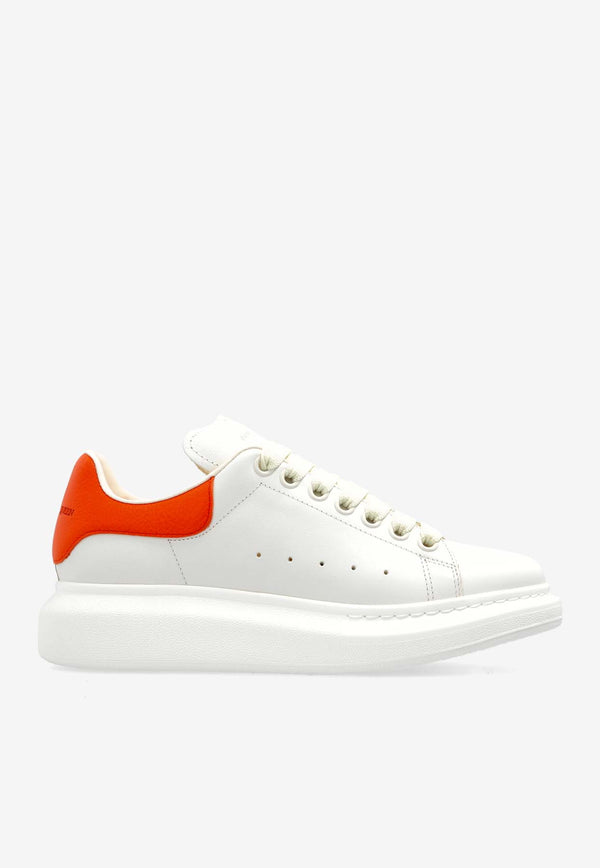 Alexander McQueen Oversized Leather Sneakers White 553770 WIACV-9072