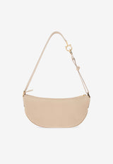 Salvatore Ferragamo Small Smile Leather Hobo Bag Beige 219873 HOBO SMILE S 781655-STONE