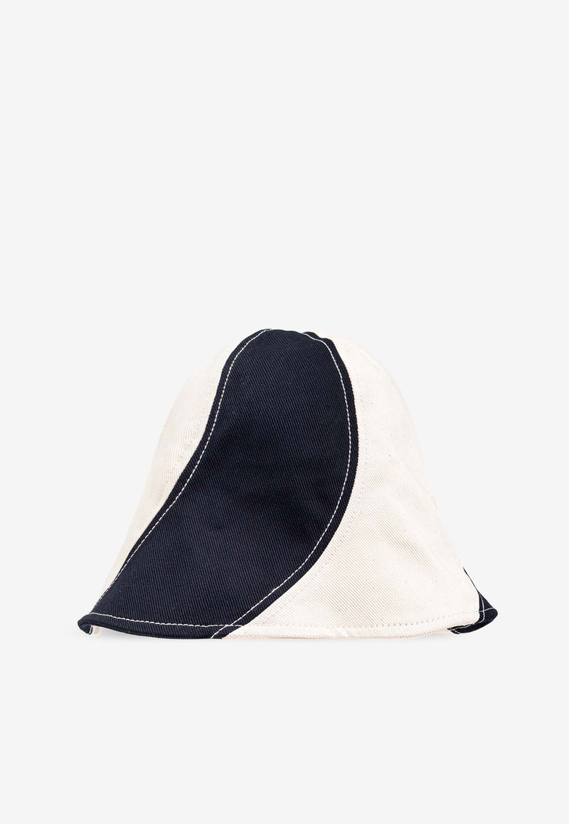 Jacquemus Le Bob Gelato Paneled Bucket Hat Navy  255AC714 5012-1HL