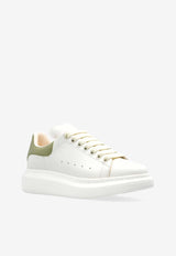 Alexander McQueen Oversized Leather Sneakers White 553770 WIACX-9199