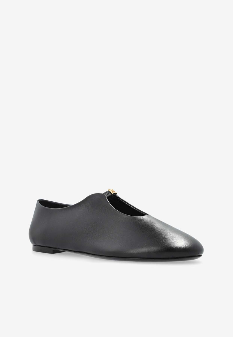 Givenchy 4G Liquid Nappa Leather Ballet Flats Black BE500 VE16Q-001