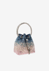 Jimmy Choo Bon Bon Crystal Bucket Bag Blue BON BON XDR-SUNRISE MIX