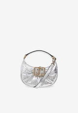 Jimmy Choo Mini Edie Metallic Hobo Bag Silver EDIE HOBO MINI DAO-SILVER LIGHT GOLD