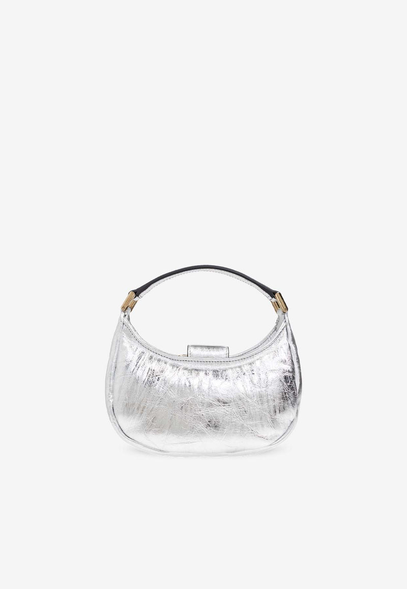 Jimmy Choo Mini Edie Metallic Hobo Bag Silver EDIE HOBO MINI DAO-SILVER LIGHT GOLD