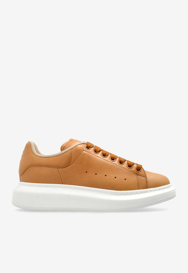 Alexander McQueen Oversized Retro Leather Sneakers Brown 811362 WHABB-1900