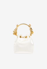 Jimmy Choo Bon Bon Flower Bucket Bag Cream BON BON IFE-IVORY GOLD