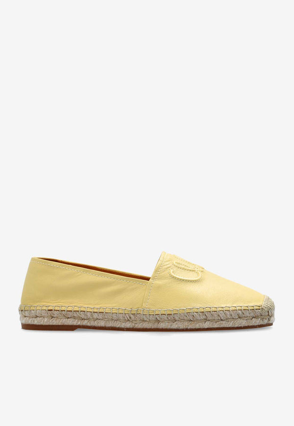 Chloé Isla Logo Embroidered Espadrilles Yellow CHC25S08R QW-70L