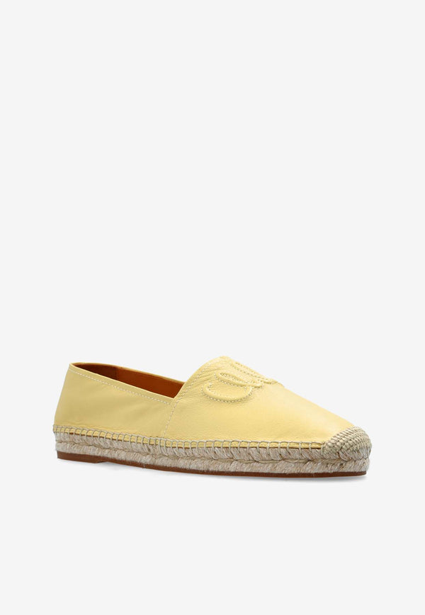 Chloé Isla Logo Embroidered Espadrilles Yellow CHC25S08R QW-70L