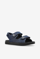 Givenchy 4G Denim Sandals Navy  BE308 7E2BP-401