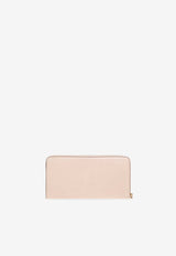 Chloé Iconic Logo Zip-Around Leather Wallet Pink CH25SP488 O16-6J5