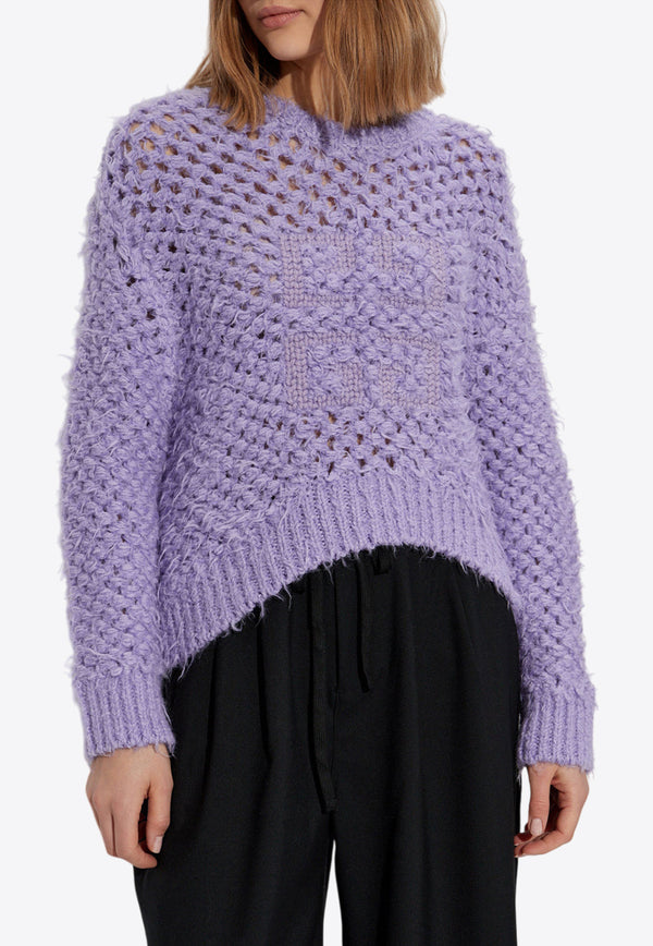 Givenchy 4G Monogram Knitted Sweater Purple BW90Q Y4ZPK-532