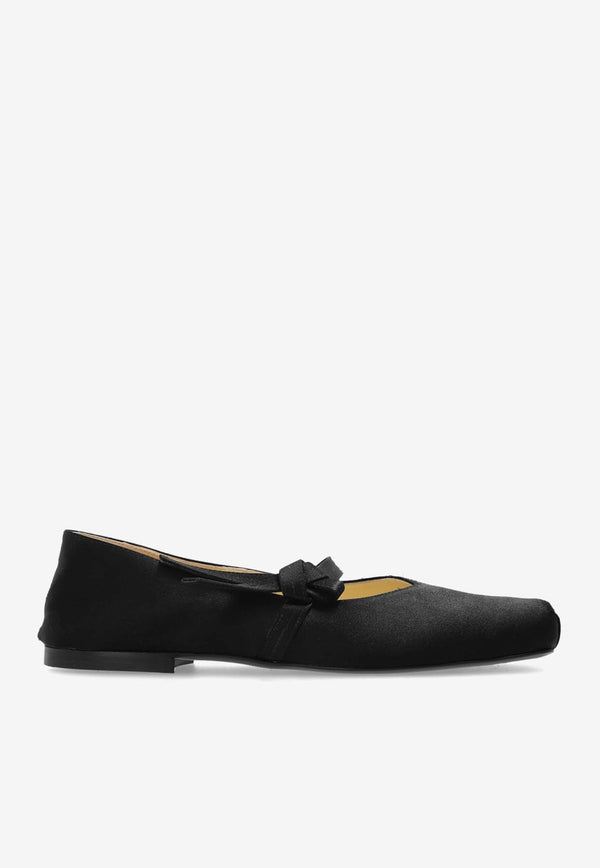 Kenzo Oki Satin Ballet Flats Black FF52BA125 F51-99