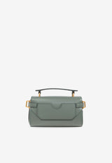 Balmain B-Buzz 19 Leather Top Handle Bag Green EN1AE742 LSLX-7GE