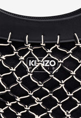 Kenzo Kenzoama Net-Overlay Shoulder Bag Black FF52SA605 B05-99