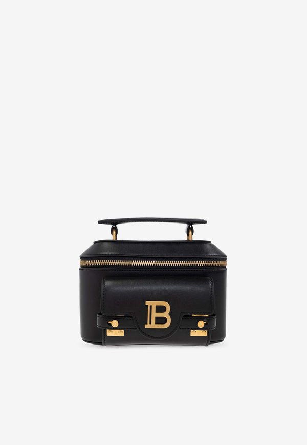 Balmain B-Buzz Leather Top Handle Bag Black EN1BH952 LSLX-0PA