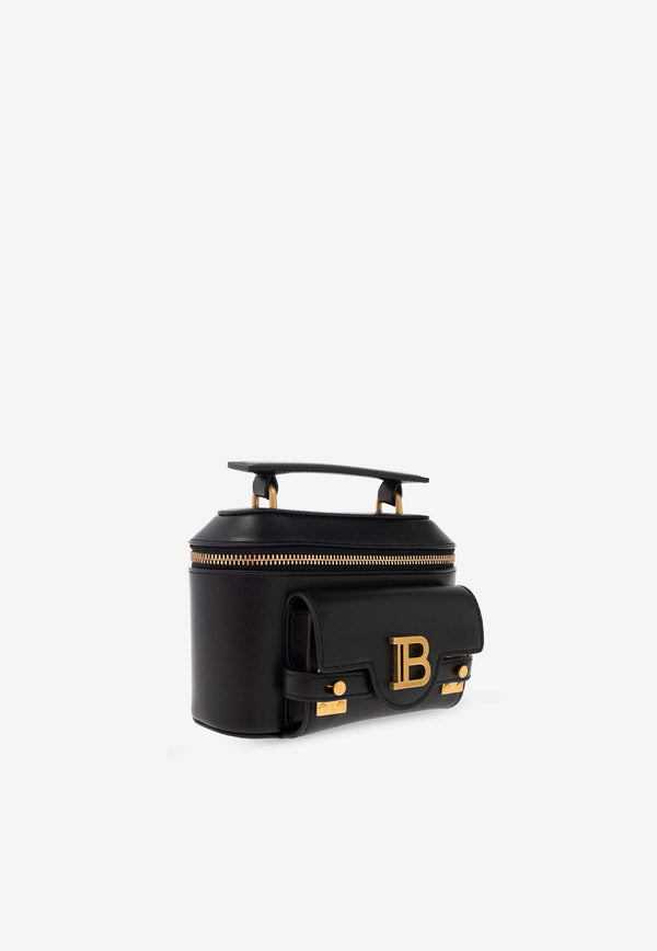 Balmain B-Buzz Leather Top Handle Bag Black EN1BH952 LSLX-0PA