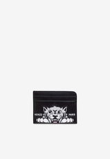 Kenzo Varsity Tiger Leather Cardholder Black FF55PM600 L46-99