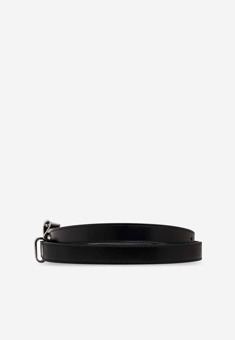 Kenzo Logo Engraved Leather Belt Black FE62CE040 L03-AG