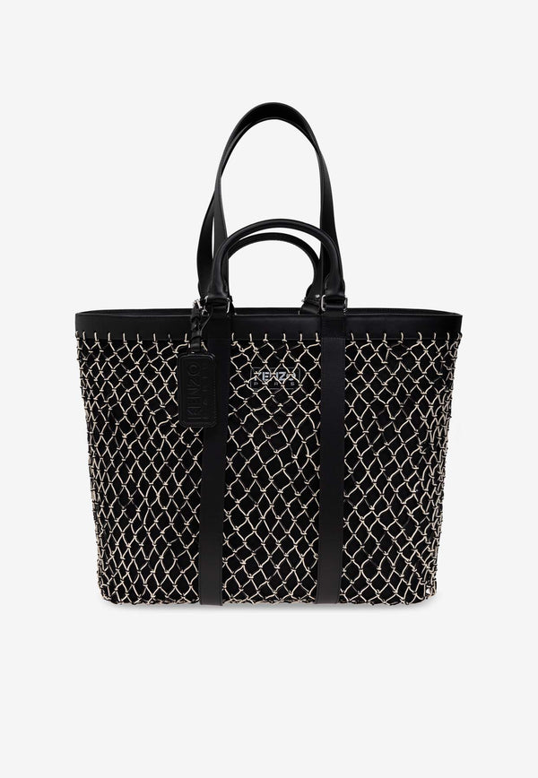 Kenzo Kenzoama Net-Overlay Tote Bag Black FF52SA611 B05-99