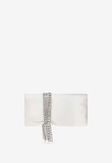 Jimmy Choo Zandra Satin Clutch Ivory ZANDRA DUR-IVORY SILVER