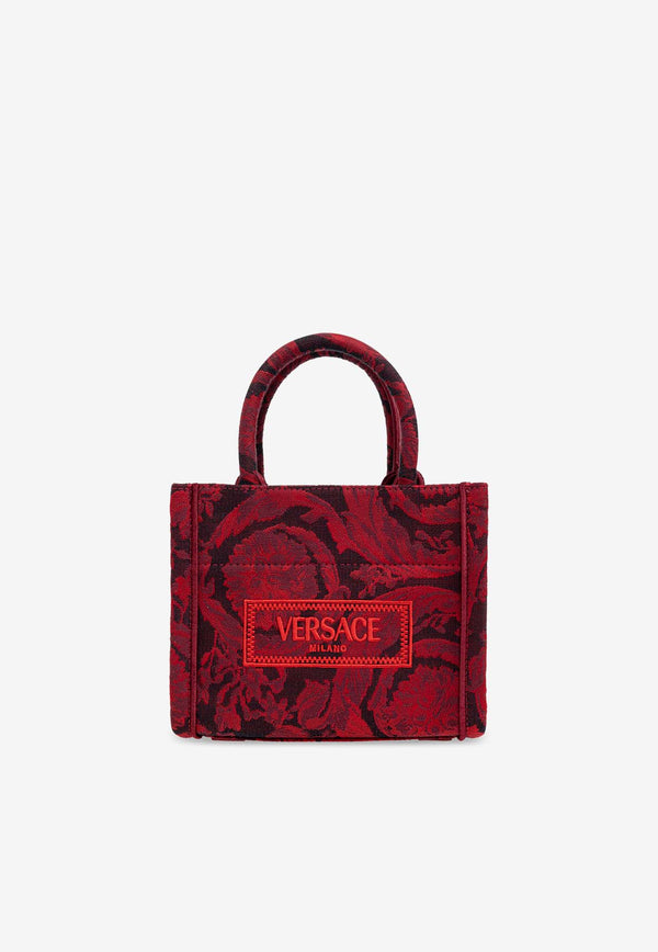 Versace XS Barocco Athena Tote Bag Red 1015288 1A09741-1RB7V