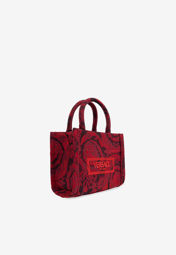 Versace XS Barocco Athena Tote Bag Red 1015288 1A09741-1RB7V