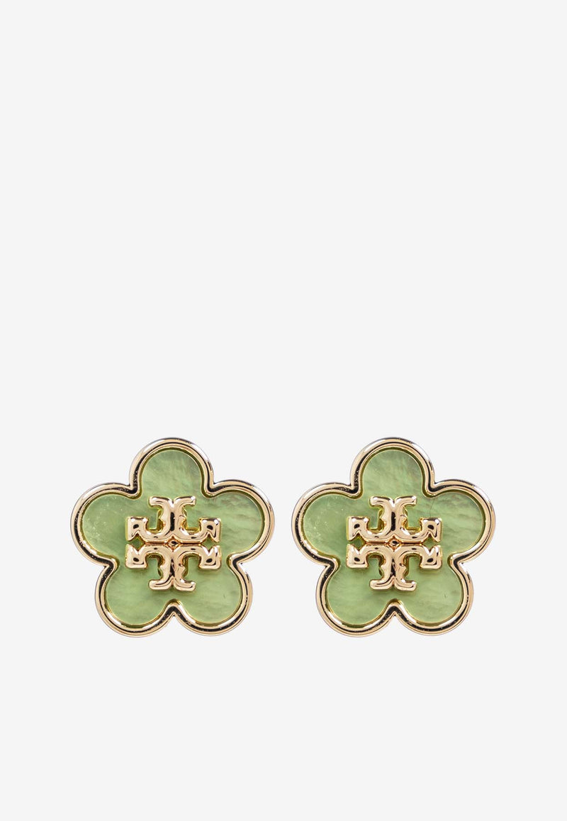 Tory Burch Kira Flower Earrings Green 157351 0-702