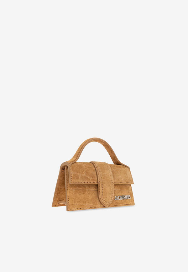 Jacquemus The Mini Bambino Suede Top Handle Bag Beige 213BA006 3243-830