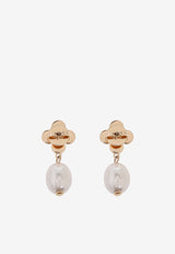 Tory Burch Kira Clover Pearl Drop Earrings Gold 164636 0-700